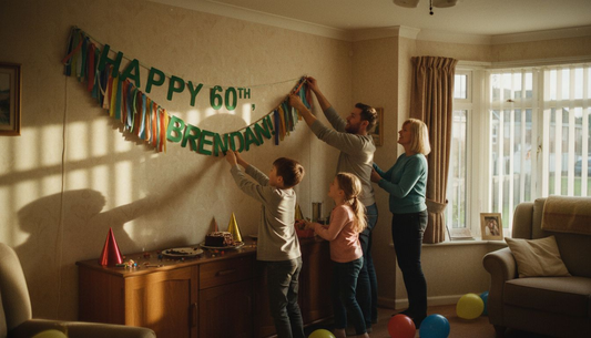 Family hanging Irish party personalised banner