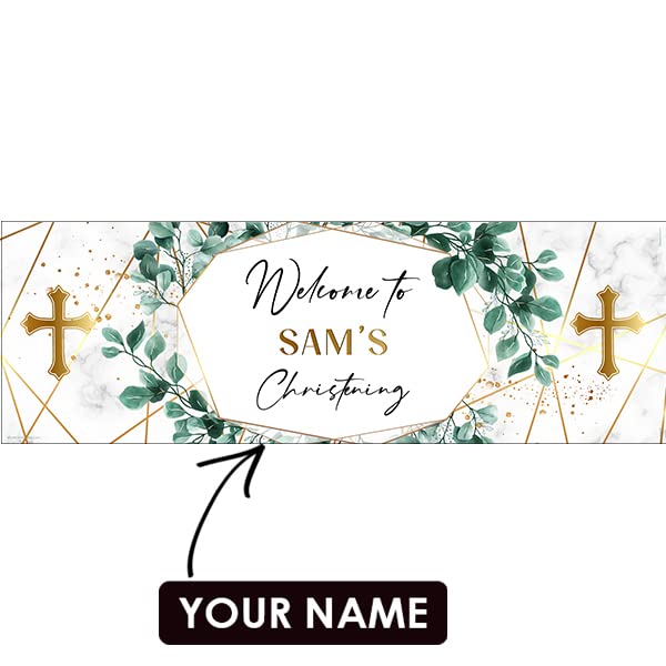 Personalised Birthday Banner - Christian Background For Theme