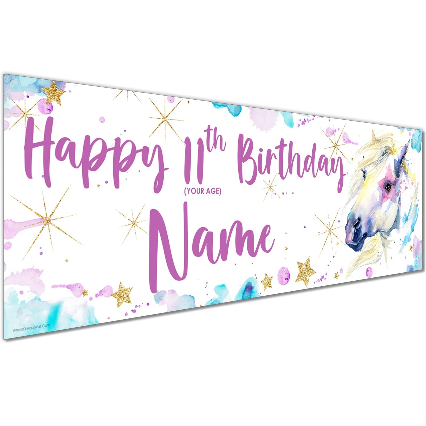 Personalised Birthday Banner - Pink Horse Theme Theme