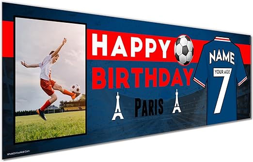 Personalised Birthday Banner - Paris Theme Theme