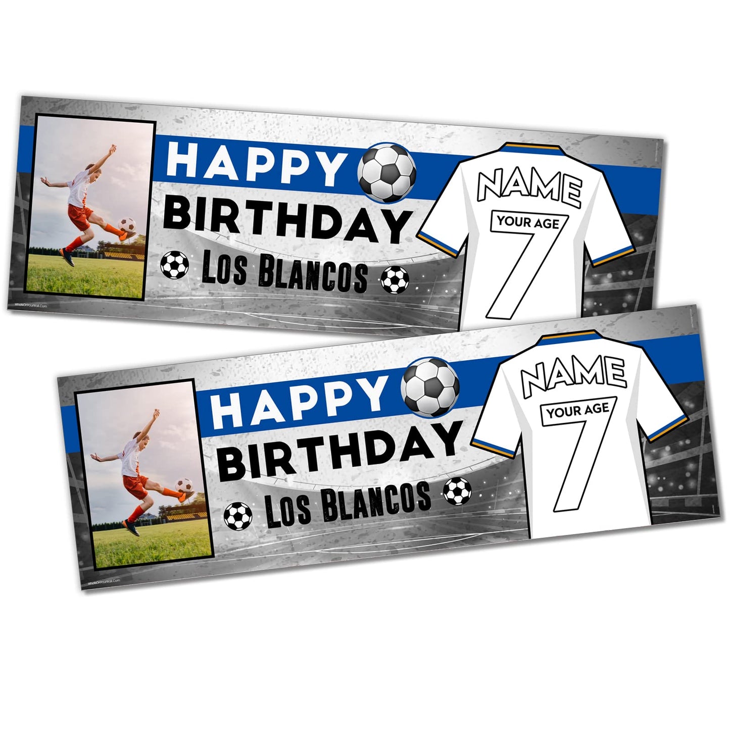 Personalised Birthday Banner - Los Blancos Theme