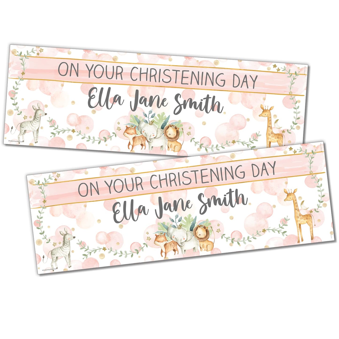 Personalised Birthday Banner - Christian Background For Theme