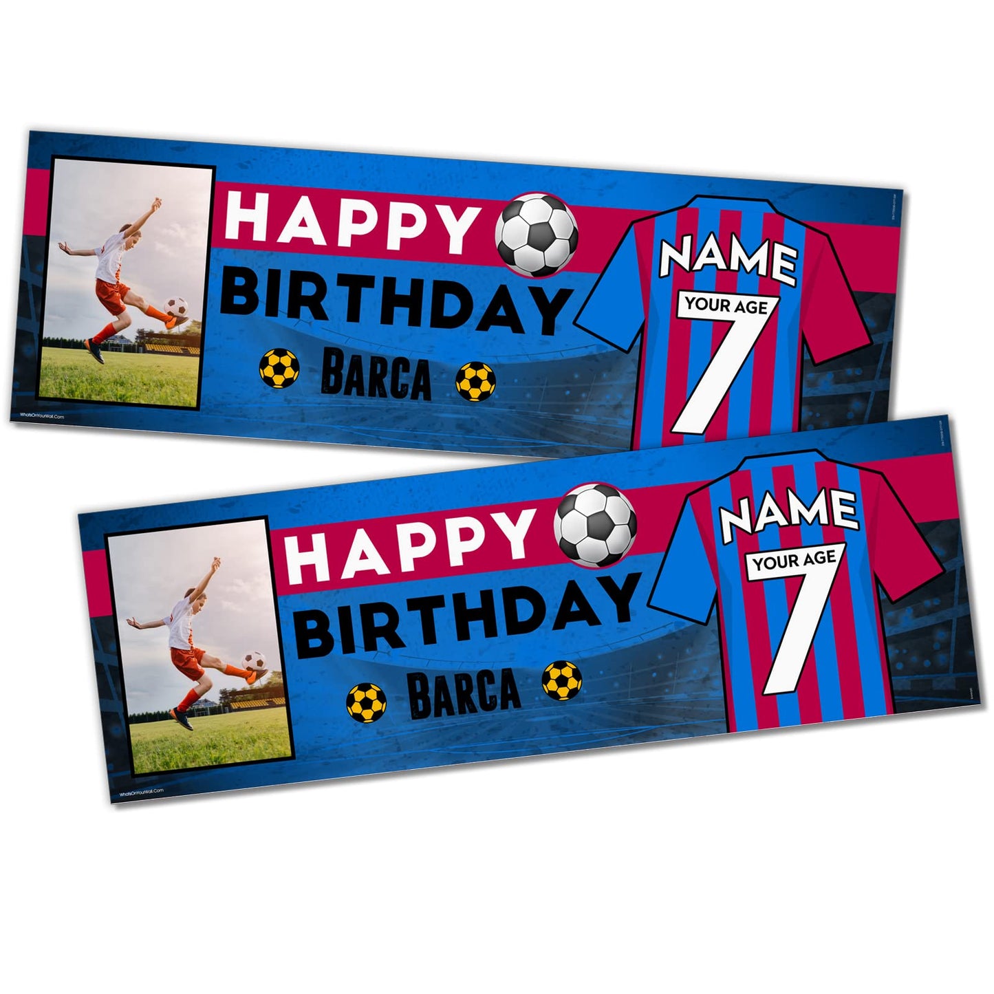 Personalised Birthday Banner - Barca Theme