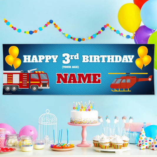 Personalised Birthday Banner - Customizable Theme