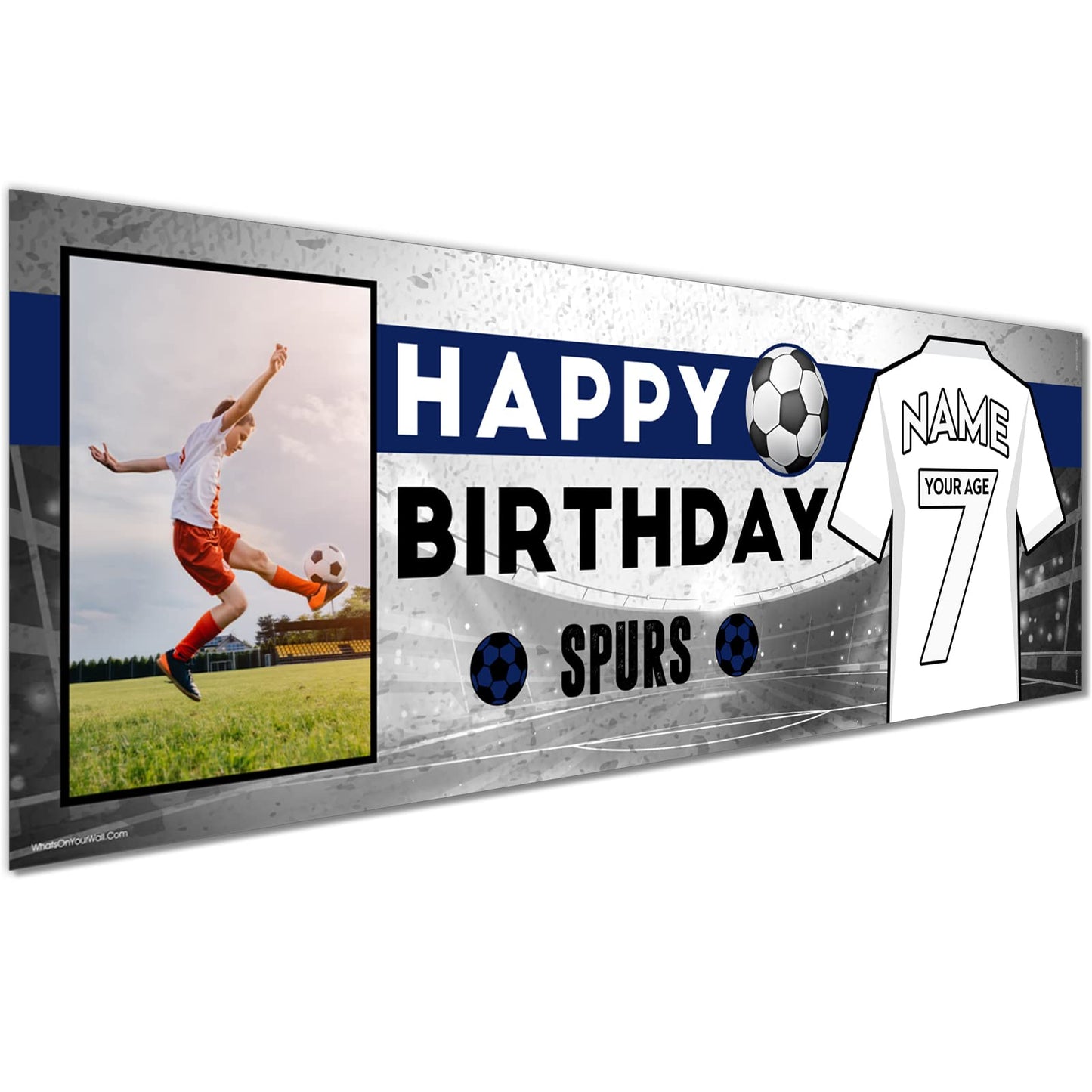 Personalised Birthday Banner - Spurs Theme