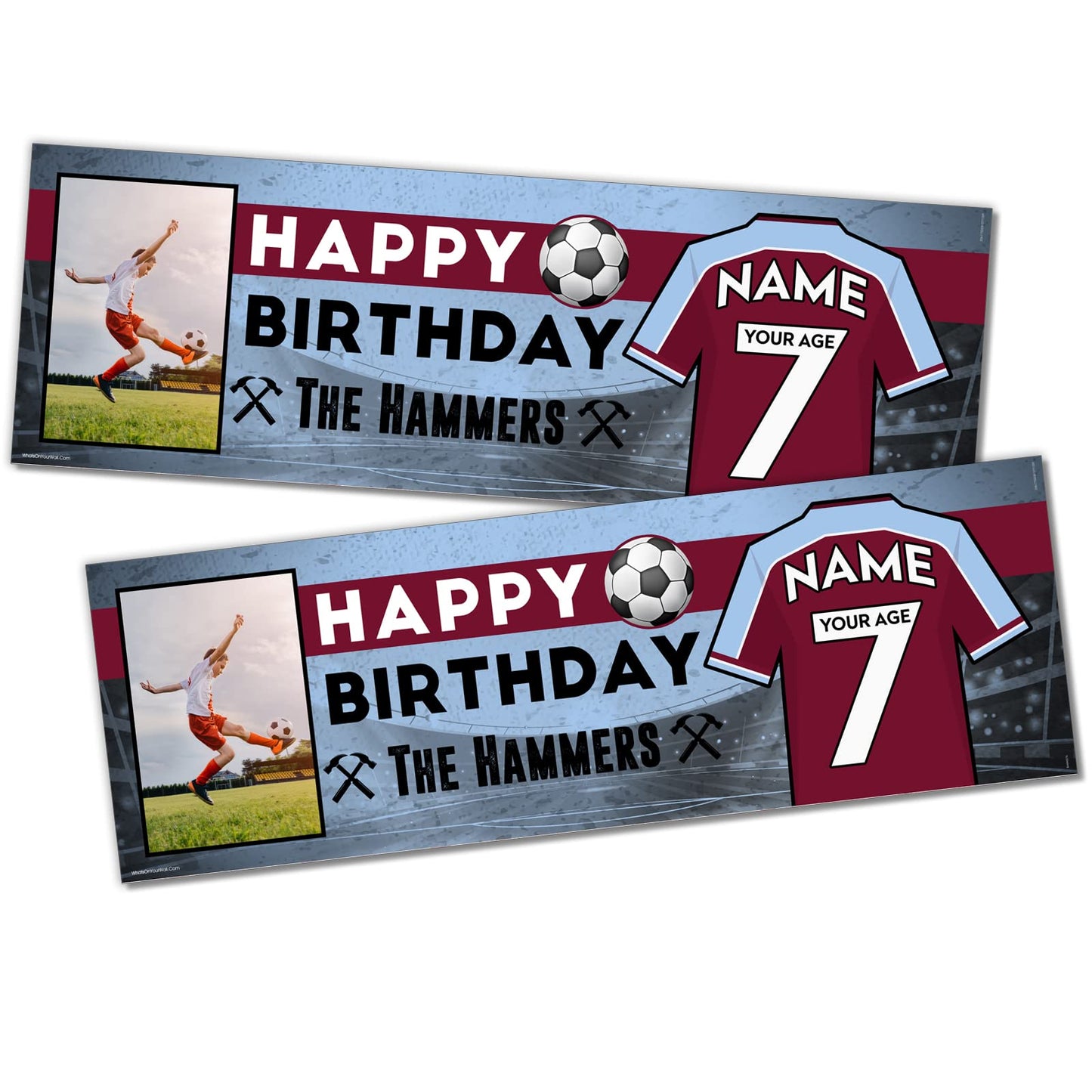 Personalised Birthday Banner - The Hammers Theme
