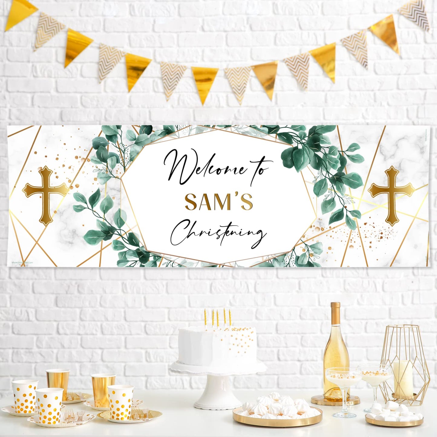 Personalised Birthday Banner - Christian Background For Theme