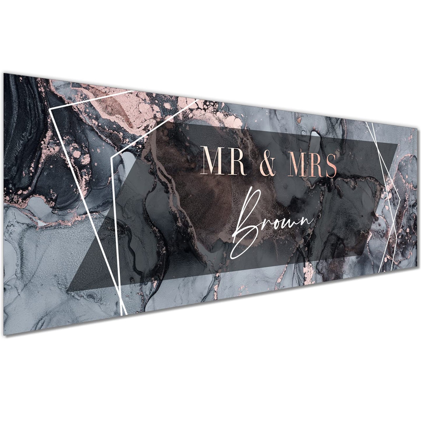 Personalised Wedding Banner - Marble Design Theme