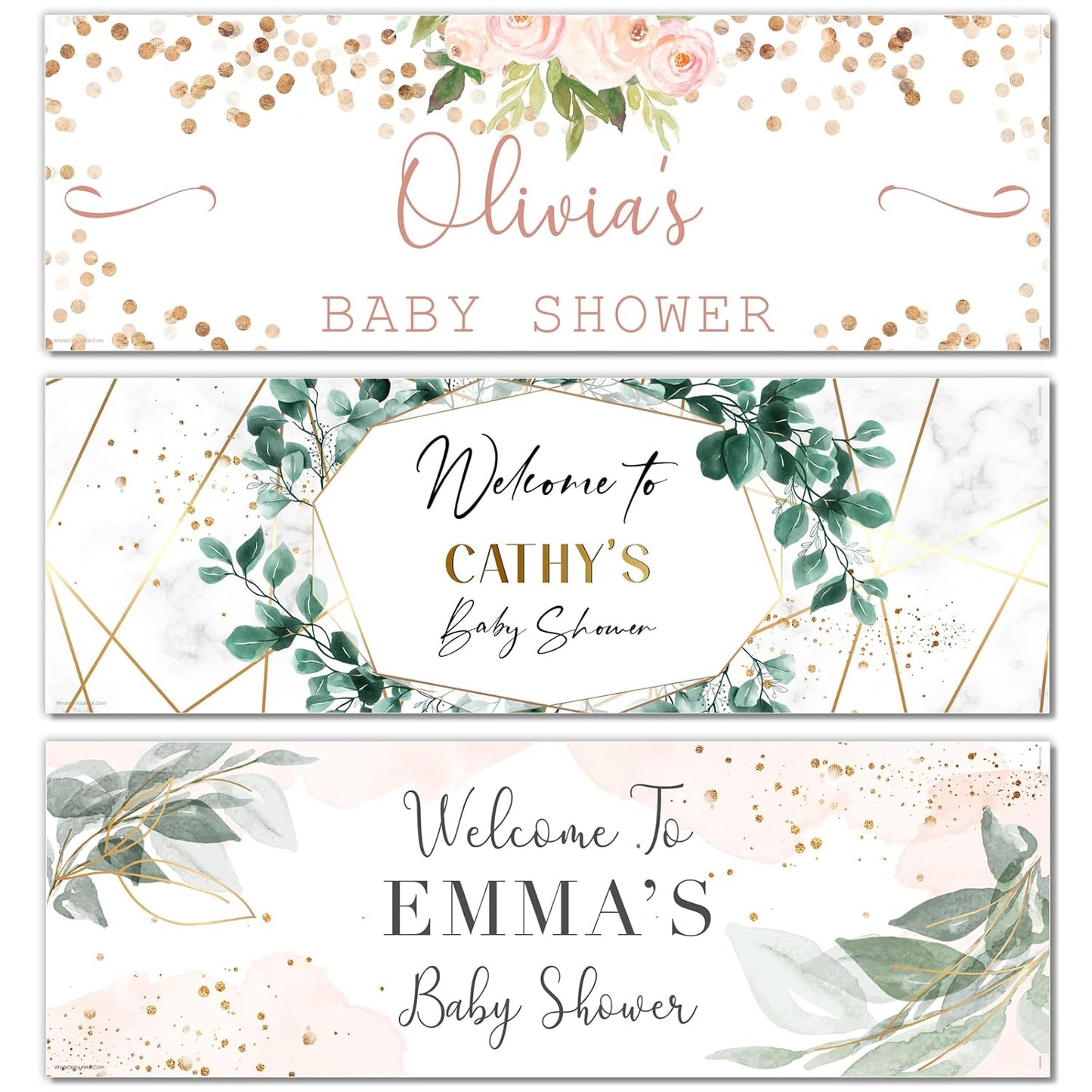 Personalised Baby Shower Banner - Customizable Theme