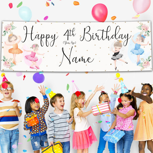 Personalised Birthday Banner - Birth Day Theme