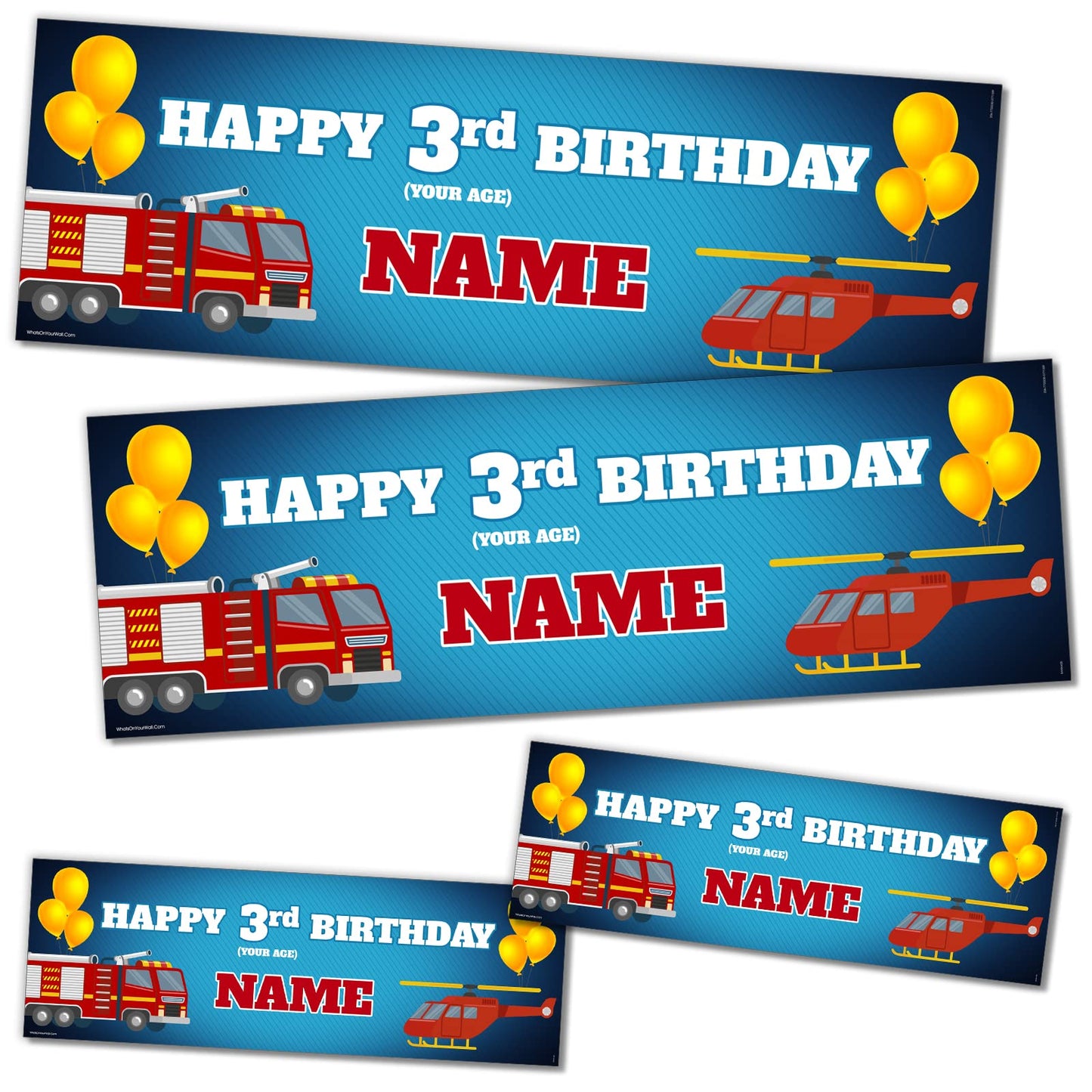 Personalised Birthday Banner - Customizable Theme