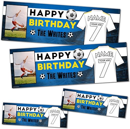 Personalised Birthday Banner - The Whites Theme Theme