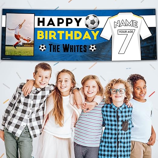 Personalised Birthday Banner - The Whites Theme Theme