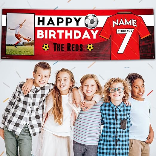 Personalised Birthday Banner - Red Theme