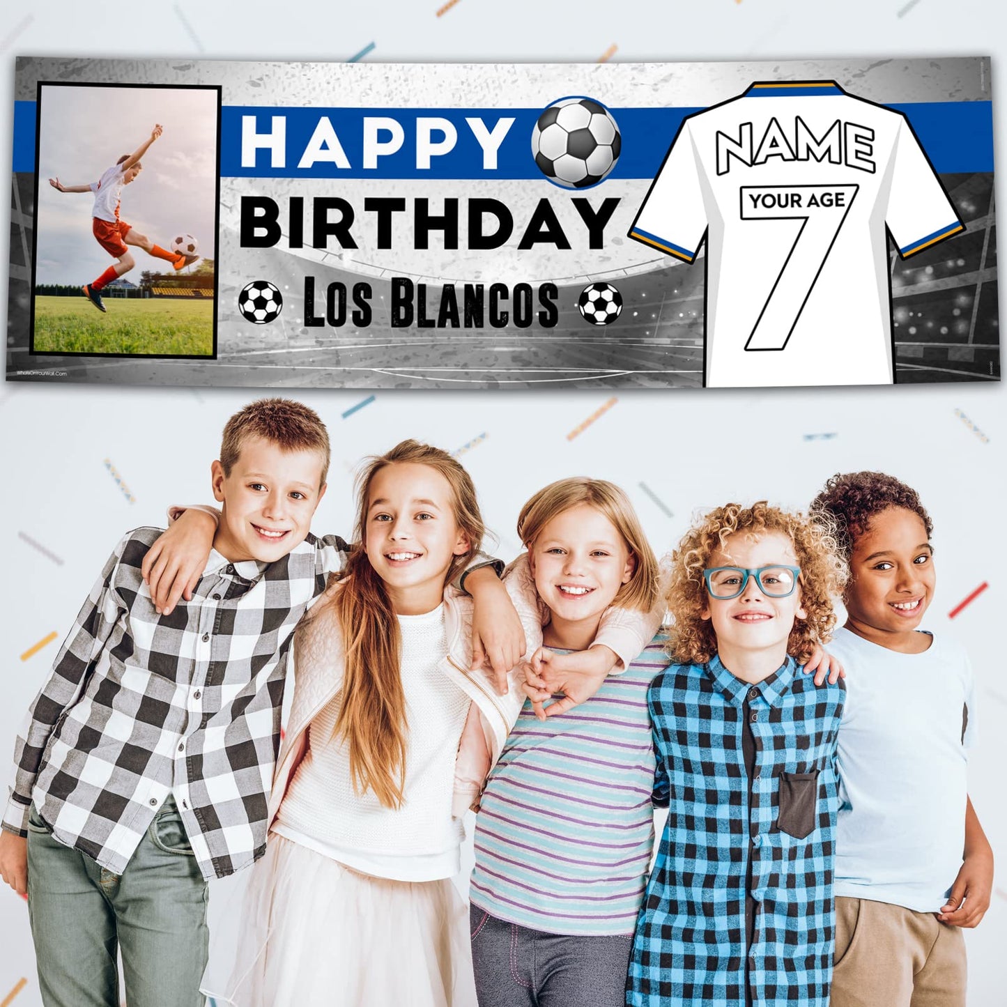 Personalised Birthday Banner - Los Blancos Theme