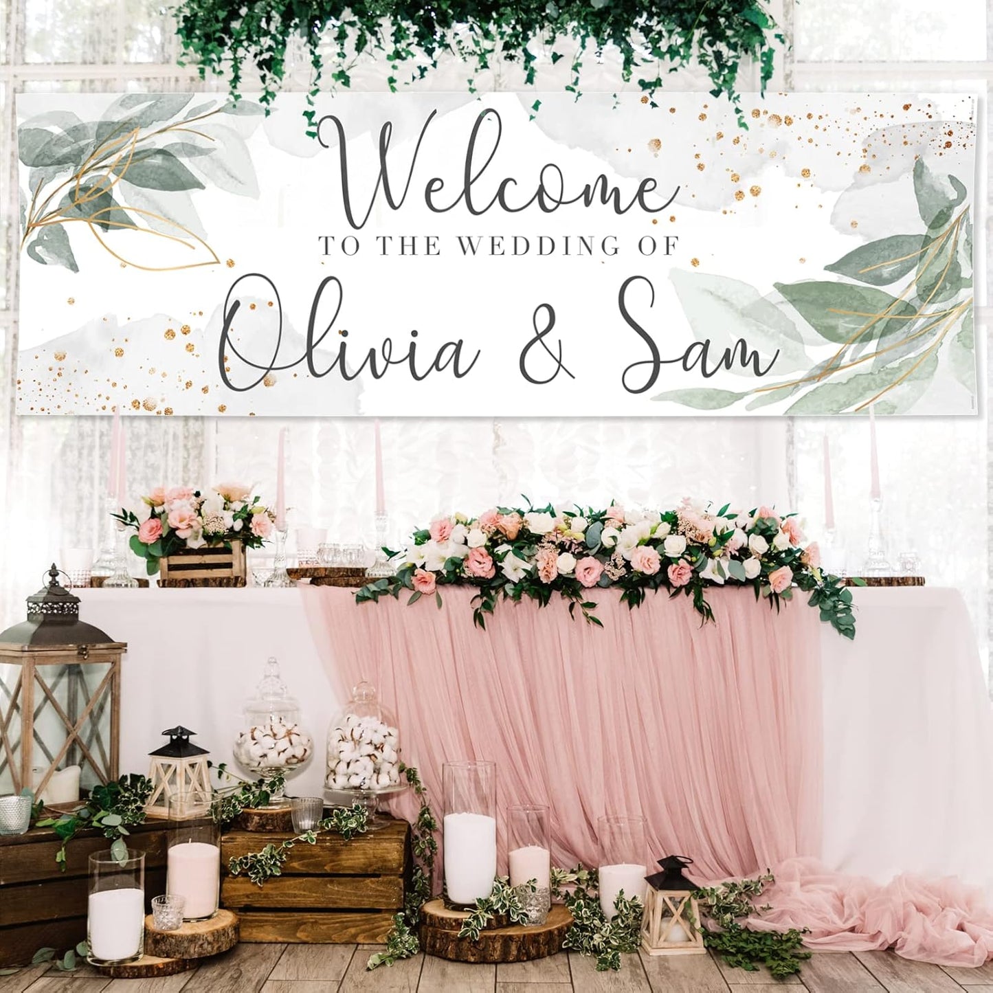 Personalised Wedding Banner - Wedding Background Theme