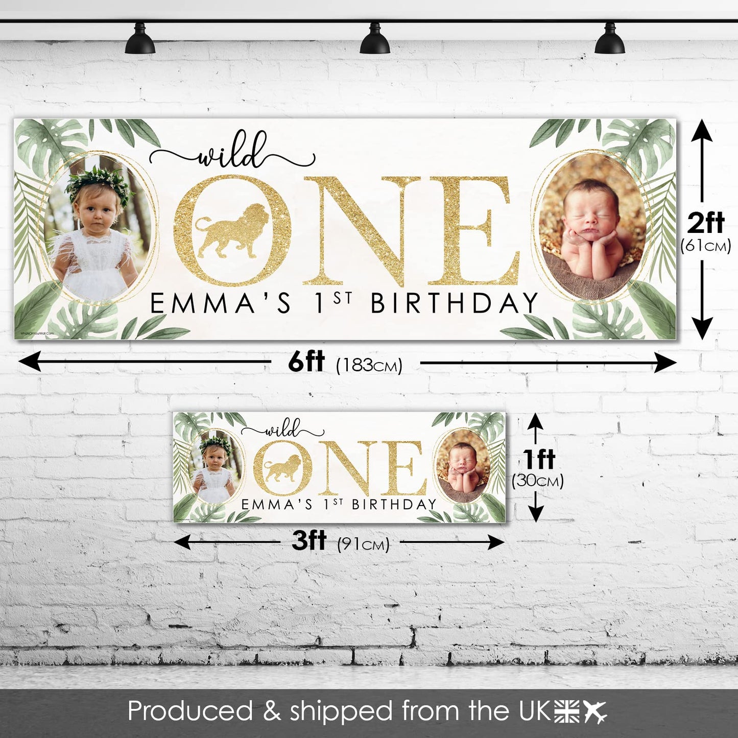 Personalised Birthday Banner - Botanical Leaf Theme