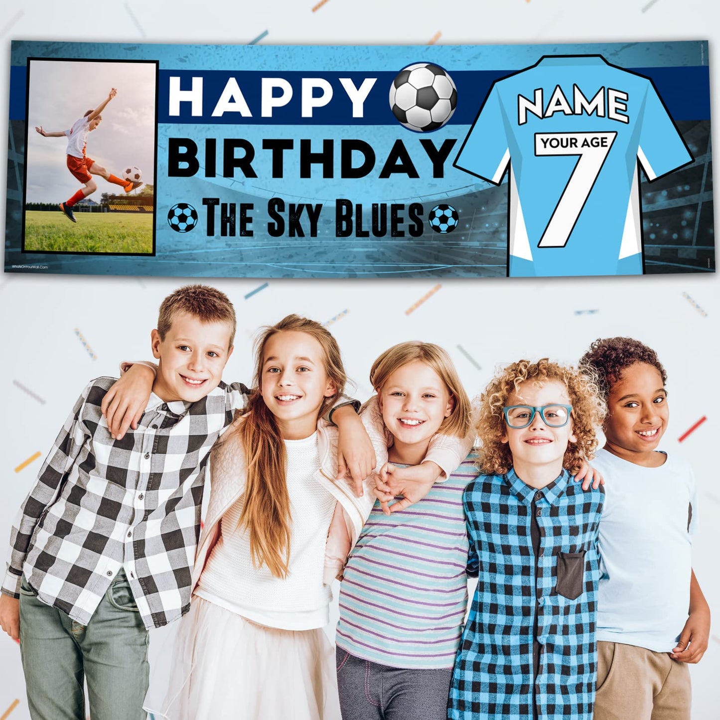 Personalised Birthday Banner - The Sky Blues Theme