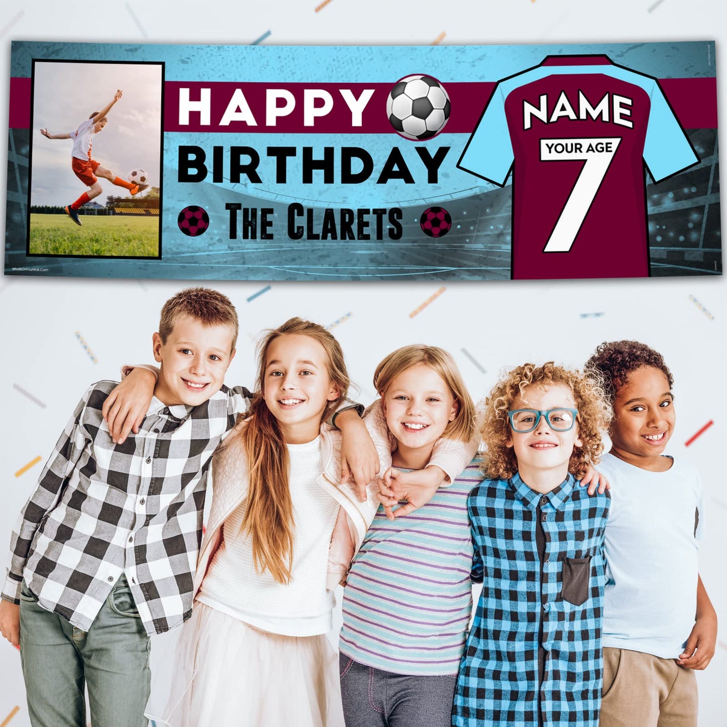 Personalised Birthday Banner - The Clarets Theme Theme