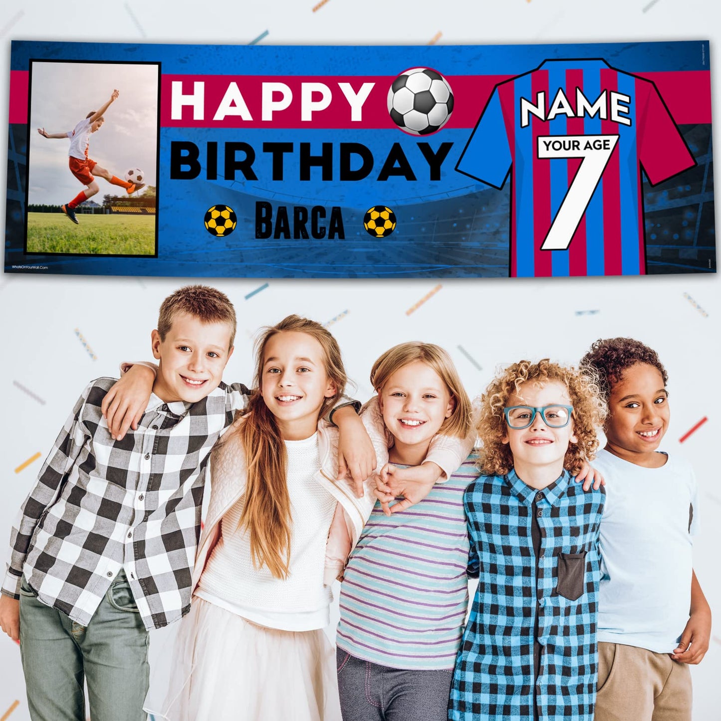 Personalised Birthday Banner - Barca Theme