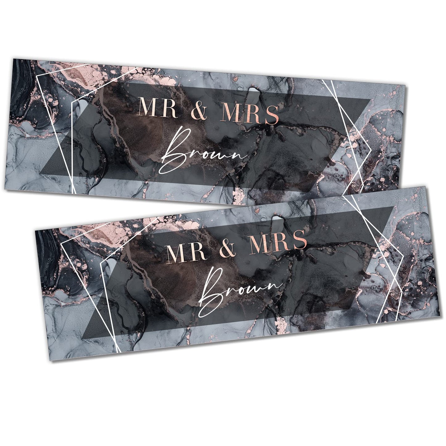 Personalised Wedding Banner - Marble Design Theme