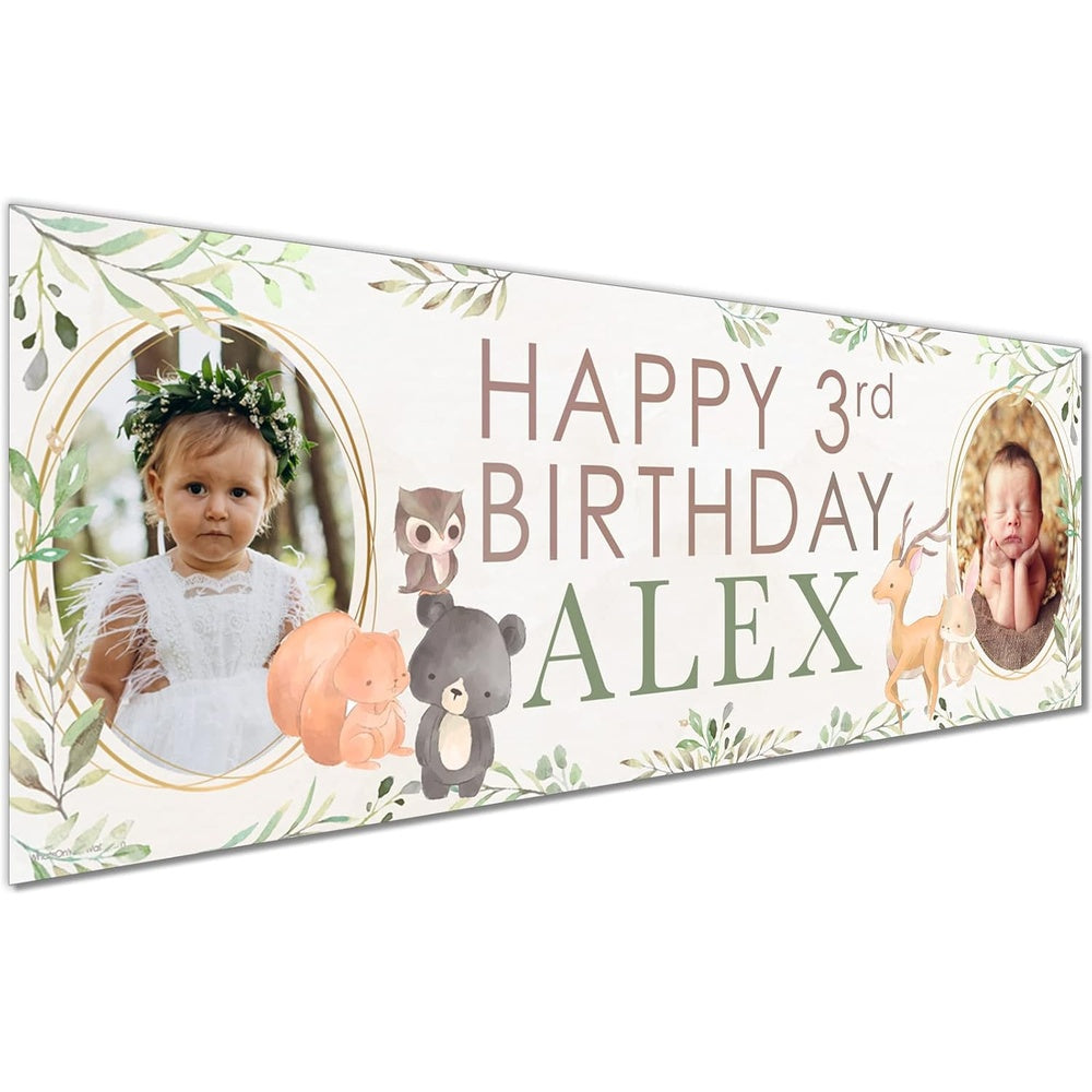 Personalised Birthday Banner - Forest Animals Theme